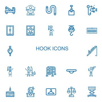 Editable 22 hook icons for web and mobile