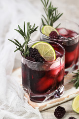 lemonade with blackberry