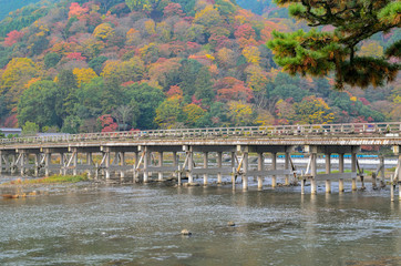 京都　嵐山の渡月橋