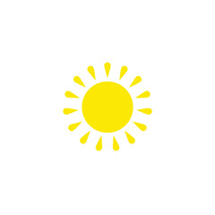 Sun icon vector isolated, sun symbol