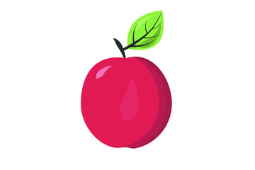 Vector flat image of an Apple on a white background