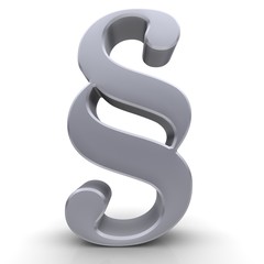 paragraph article sign symbol silver icon 3d