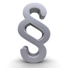 Naklejka premium article symbol paragraph sign silver icon 3d