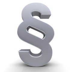 article sign paragraphy symbol icon silver 3d