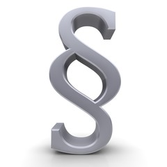 paragraph sign symbol icon silver 3d