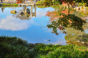 Naklejka premium 京都 円山公園の池
