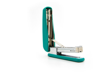 Stapler machine on a white background