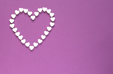 heart made of pills in the shape of hearts, greeting card for congratulations