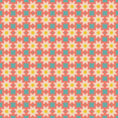 Seamless playful fun decorative geometric pattern