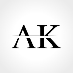 Initial AK Letter Logo With Creative Modern Business Typography Vector Template. Creative Abstract Letter AK Logo Design