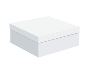 box isolated on white background, cake box closed, vector eps10