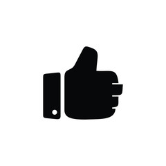 thumb up like hand symbol on white background