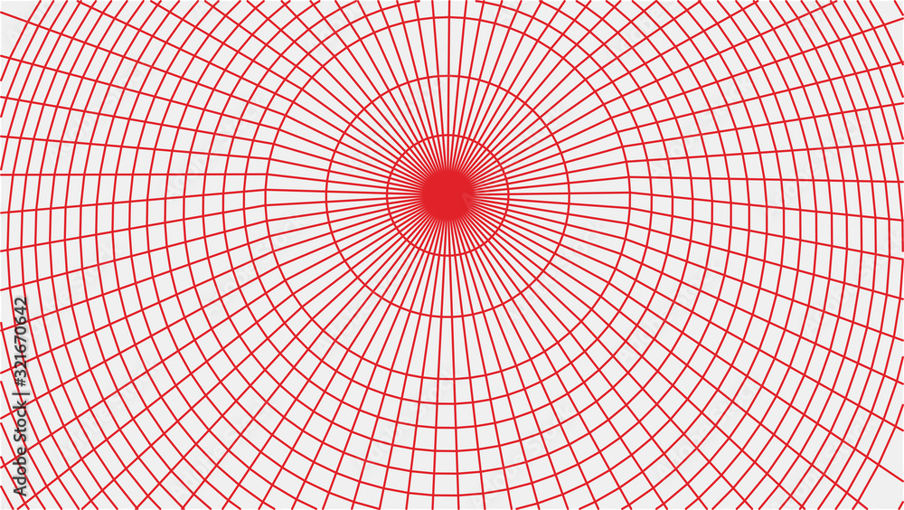 Poster abstract tunnel. vector wormhole. 3d corridor mesh.