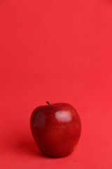 delicious and bright red apple