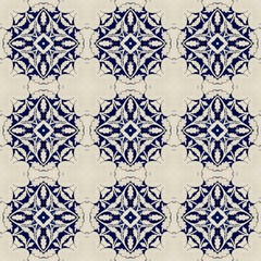 seamless indigo intense blue geometric pattern