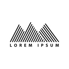 Mountain icon logo vector template
