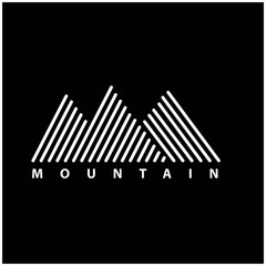 Mountain icon logo vector template
