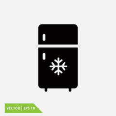 Snow refrigerator icon vector logo template