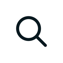 Simple search icon isolated on the white background