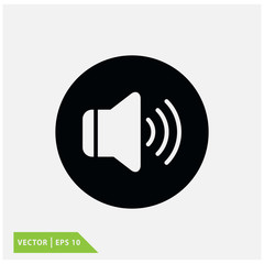 Sound icon vector logo template