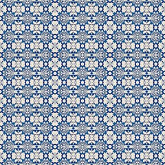 seamless indigo intense blue geometric pattern