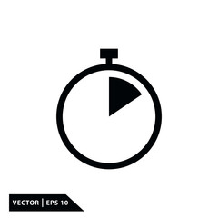 Stopwatch icon vector logo template