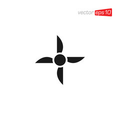 Obraz premium Cooling Fan Icon design Vector