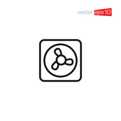 Cooling Fan Icon design Vector