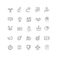 Line icons set. Start Up pack. Vector 