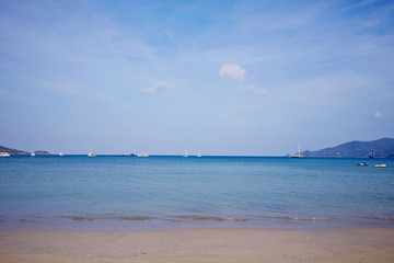Fototapeta na wymiar Beach and sea, summer scene 