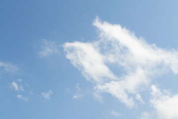 Blue sky with some white clouds