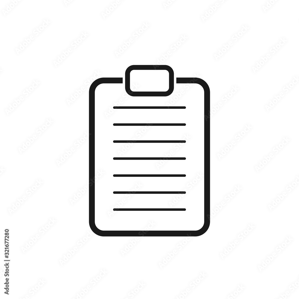 Poster clipboard.vector icon isolated on white background.