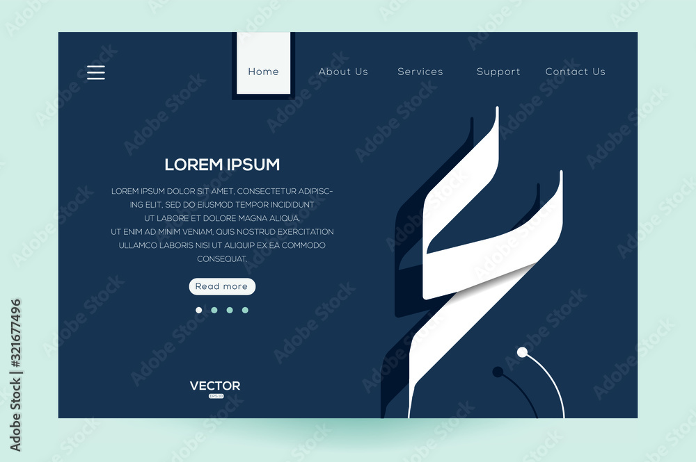 Aufkleber creative modern website template design ,contain random arabic calligraphy letters without specific 