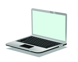isometric laptop isolated on white background