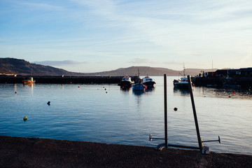 Lyme Regis Harbour in Winter