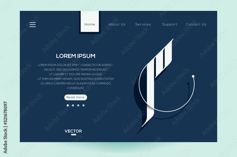 Poster creative modern website template design ,contain random arabic calligraphy letters without specific 