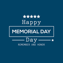 Happy Memorial Day Celebration Vector Template Design Illustration