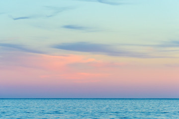 Set of pictures of a fantastic ocean wave in different stages. Cloudy sunrise sky. San Jose del Cabo. Mexico.