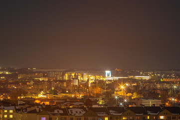 Fototapeta premium View of the night city from a height