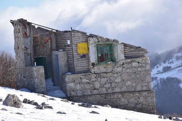 casa di montagna abbandonata. Parco delle madonie, Palermo. Sicilia