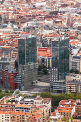 Obraz premium Air view of the Isozaki Towers