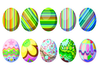 easter egg design colorful on white background illustration vector