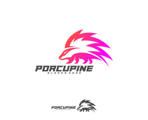 Porcupine Esport gaming mascot logo template Vector. Modern Porcupine Logo Vector
