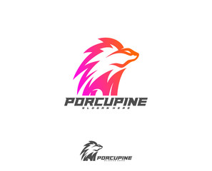 Porcupine Esport gaming mascot logo template Vector. Modern Porcupine Logo Vector