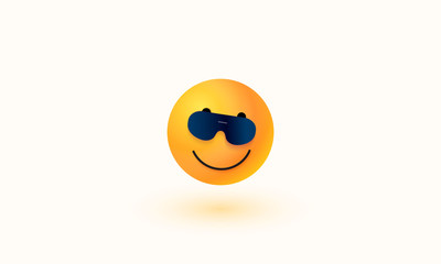 vector smiley face with goggles