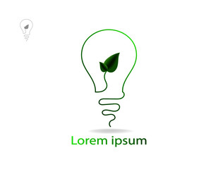 Trees with green leaves look beautiful and refreshing.Tree and energy LOGO style.