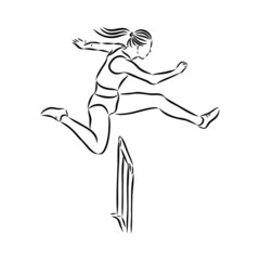 illustration of hurdling, hurdling sports