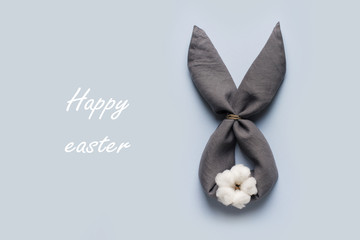 Easter rabbit bunny creative pastel minimalist flat lay