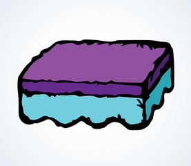 Sponge for washing dishes. Vector drawing