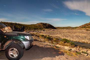 falling stars in desert camp